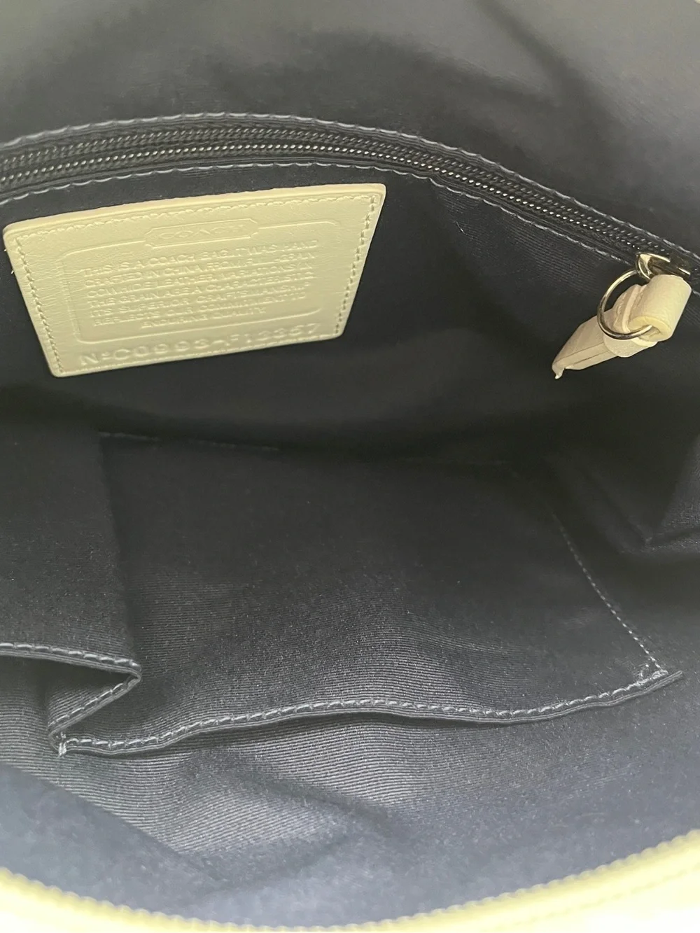 Coach Leather Rugby Duffle Bucket Bag White Camel F13357